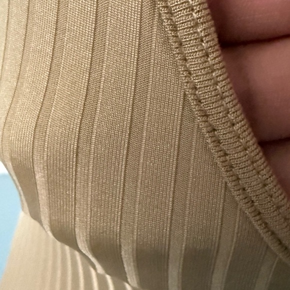 Oh Polly Ribbed Tan Jumpsuit - Picture 4 of 12